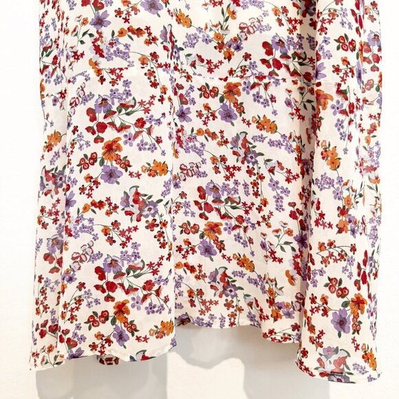 Sandy & Sid Ditzy Floral Chiffon Maxi Dress Boho Cottagecore Y2K Peasant Medium - Picture 5 of 11